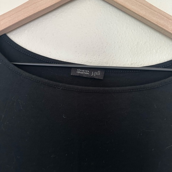 J JILL Wearever Asymmetrical Black Knee Length Dress - Picture 4 of 7